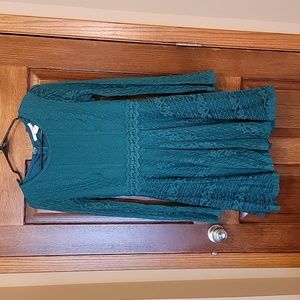 Teal lace Dress